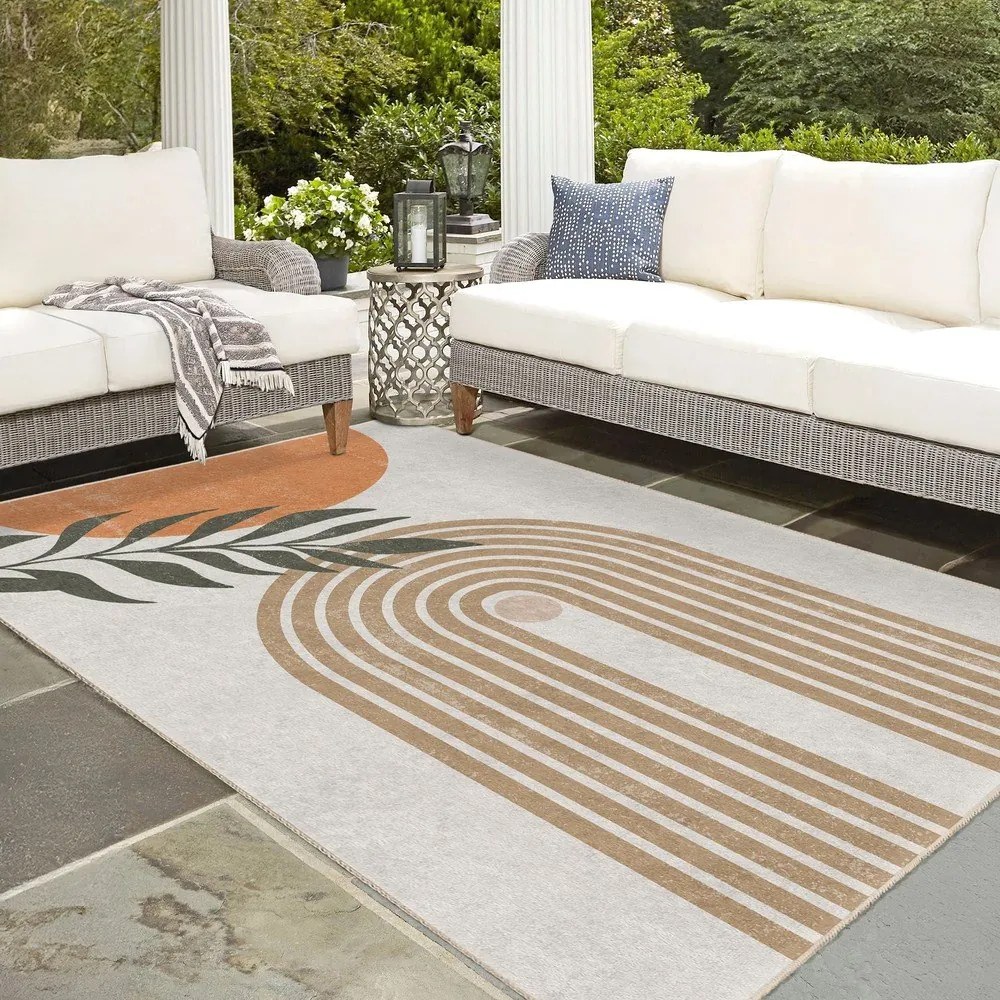 Krémszínű mosható futószőnyeg 80x200 cm Dot Arch – Mila Home