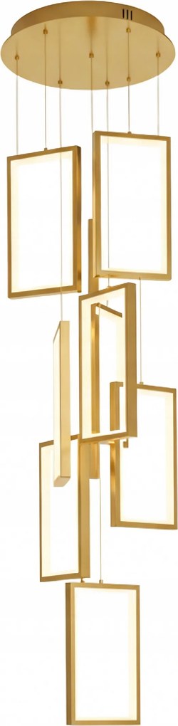 Arany Hétpontos Led Függő Lámpa 42W Modern