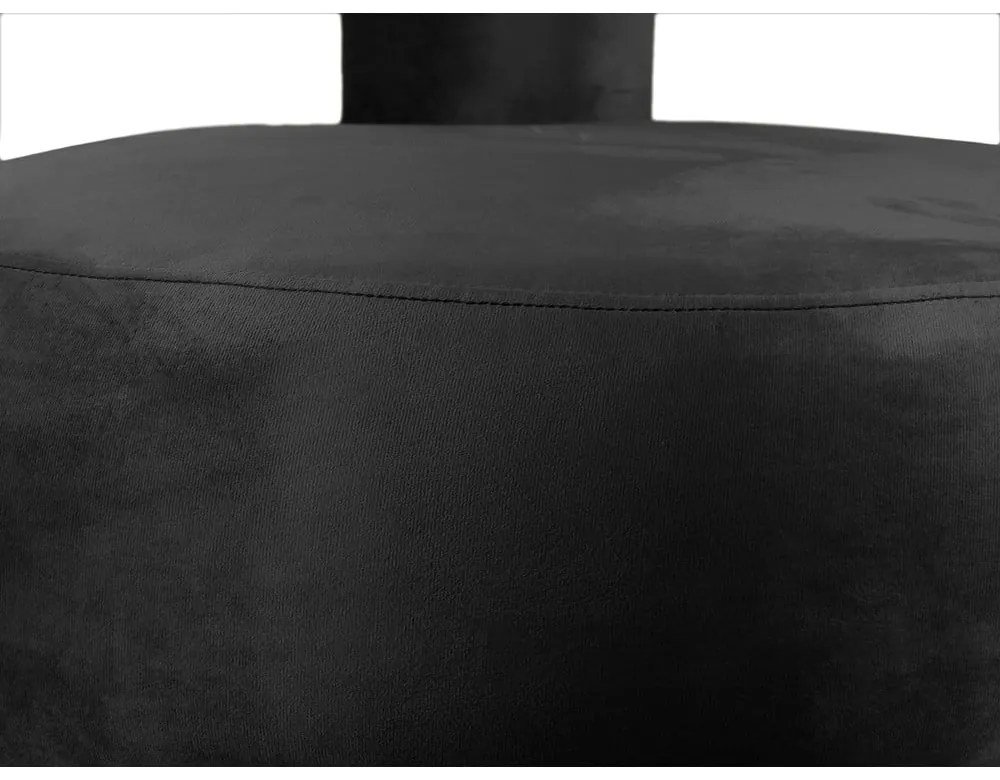 Fekete bársony fotel Abrazo – Leitmotiv