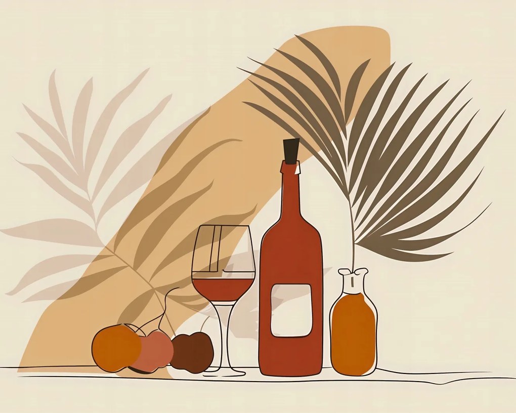 Poszter 50x40cm Bor a pálmafák mellett