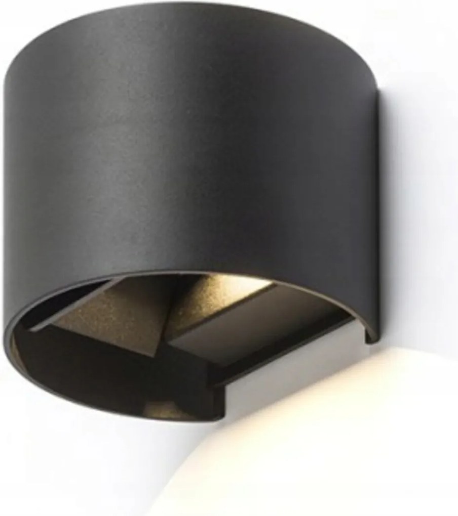 Rendl Tito R DIMM fekete Led fali lámpa 2x3W IP65 szabályozható fényerővel 3000K