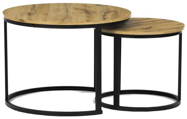 Dohányzóasztal 70 × 70 × 51 cm, MDF, vadtölgy OAK