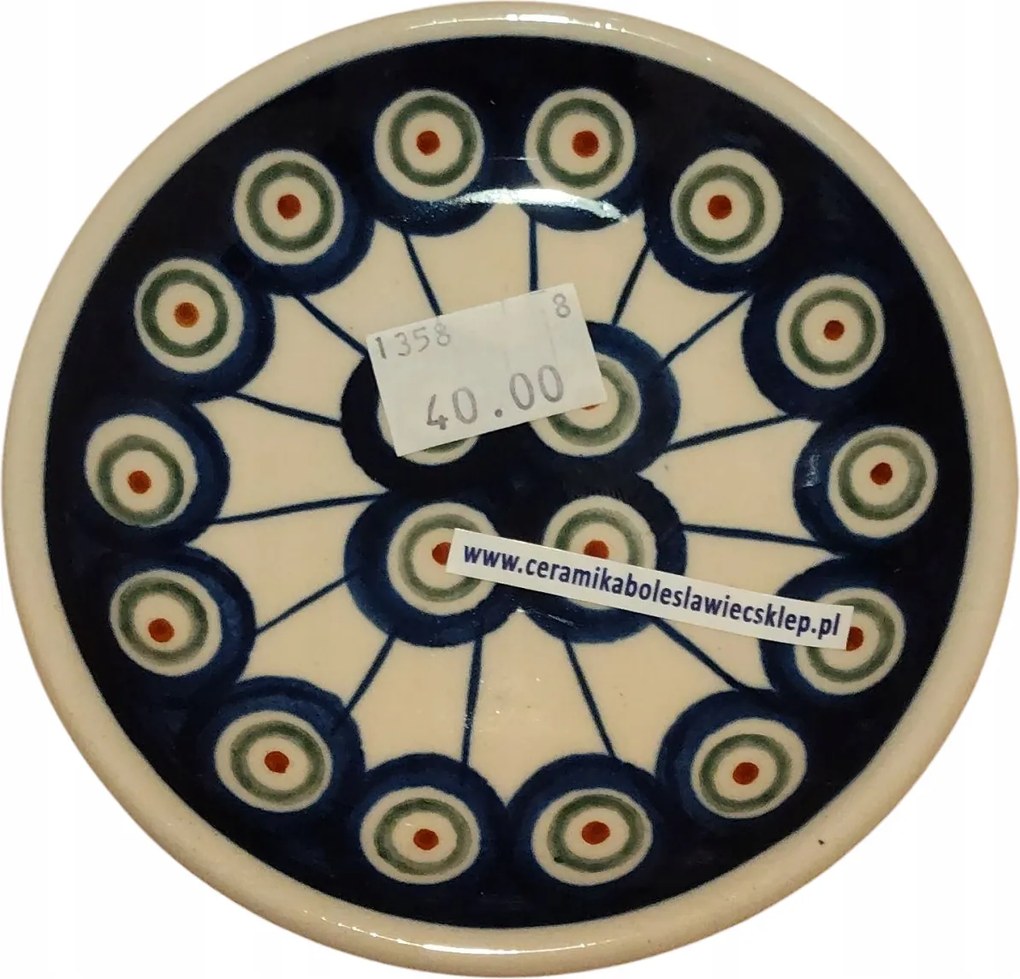Tányér 1358 11,5cm kerámia Bolesławiec 8/2