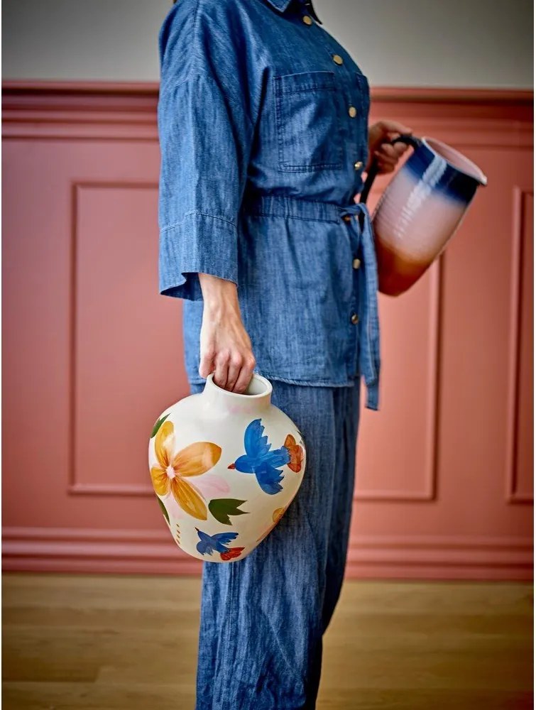 Kőedény kézzel festett váza (magasság 27 cm) Maricala – Bloomingville