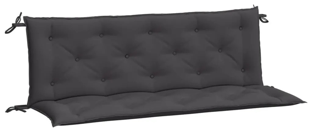 2 db antracit oxford szövet kerti padpárna 150 x 50 x 7 cm