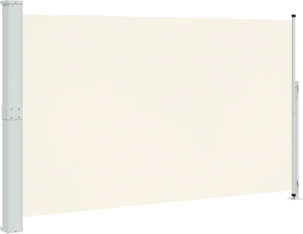 vidaXL krémszínű behúzható oldalsó terasznapellenző 180 x 300 cm
