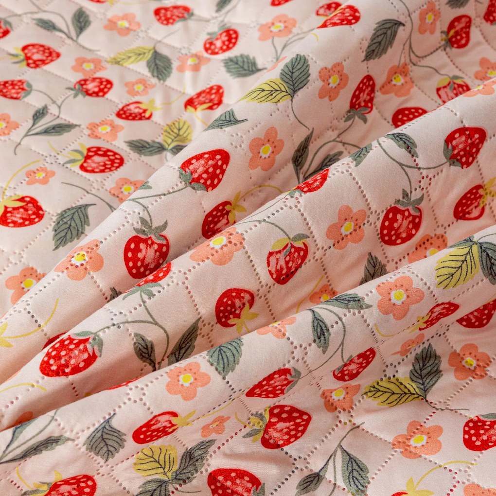 Ágytakaró STRAWBERRY rózsaszín Méret: 220 x 240 cm