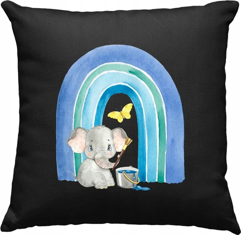 Elefánt párna Elefánt kedves Gyerek 5 Fekete