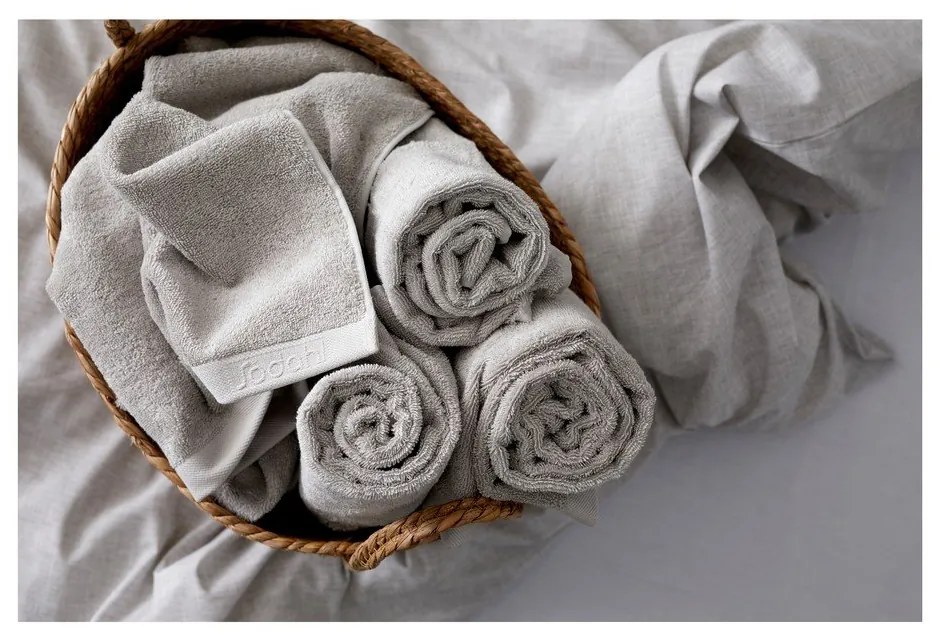 Világosszürke frottír pamut törölköző 30x30 cm Comfort – Södahl