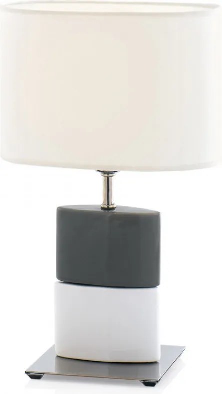 ENVY 4099 CHANA szürke-fehér asztali lámpa 1x40W E27 Ø250mm ↕420mm