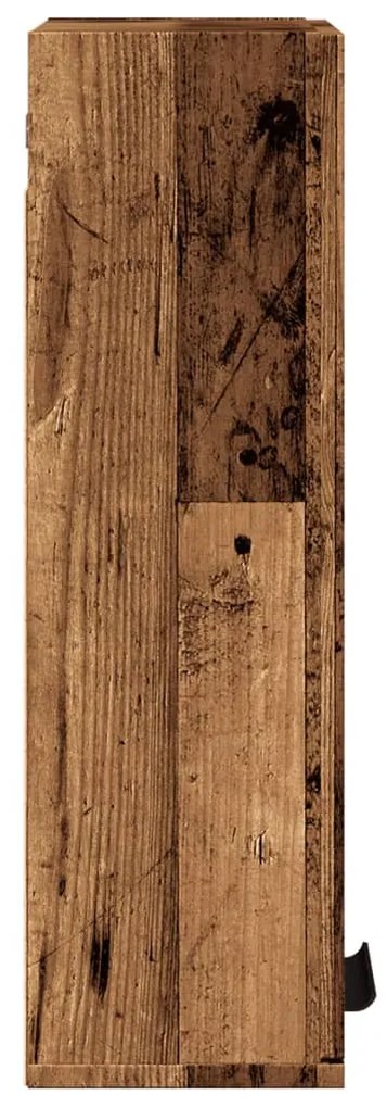antik fa színű fali fürdőszobaszekrény 32 x 20 x 67 cm