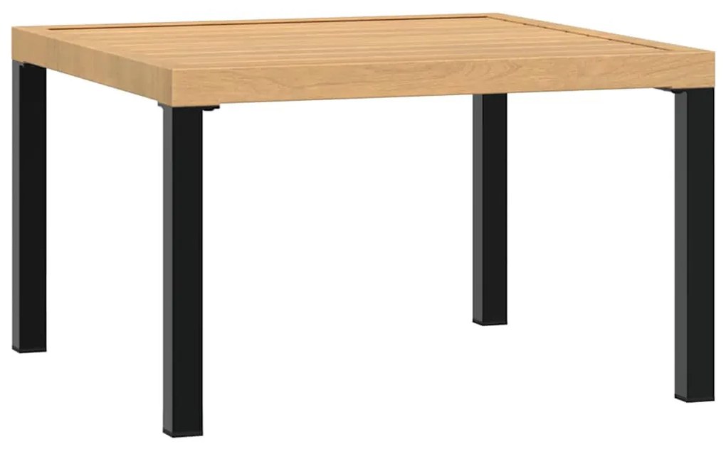 fekete alumínium kerti dohányzóasztal 65 x 65 x 40 cm