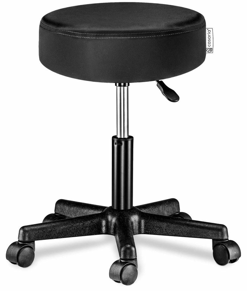 BONI görgős puff, Ø35cm, fekete Casaria