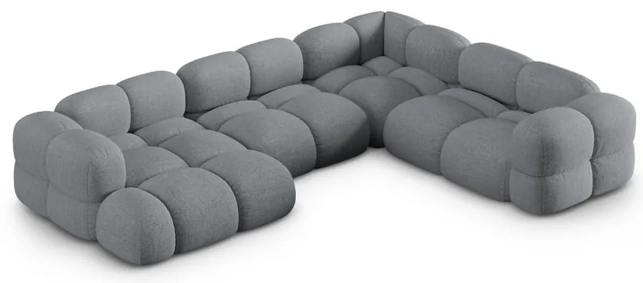 Szürke sarokkanapé (jobb oldali-U alakú) Loretto – Cosmopolitan Design