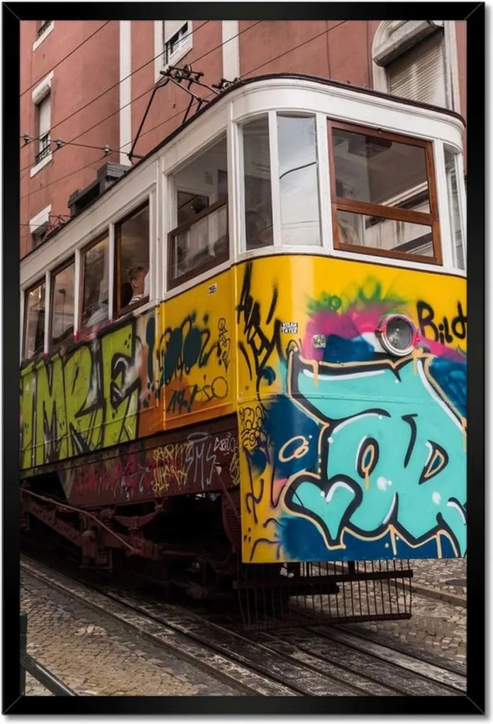 Poszterek keretben 40x60 Lisszabon villamos