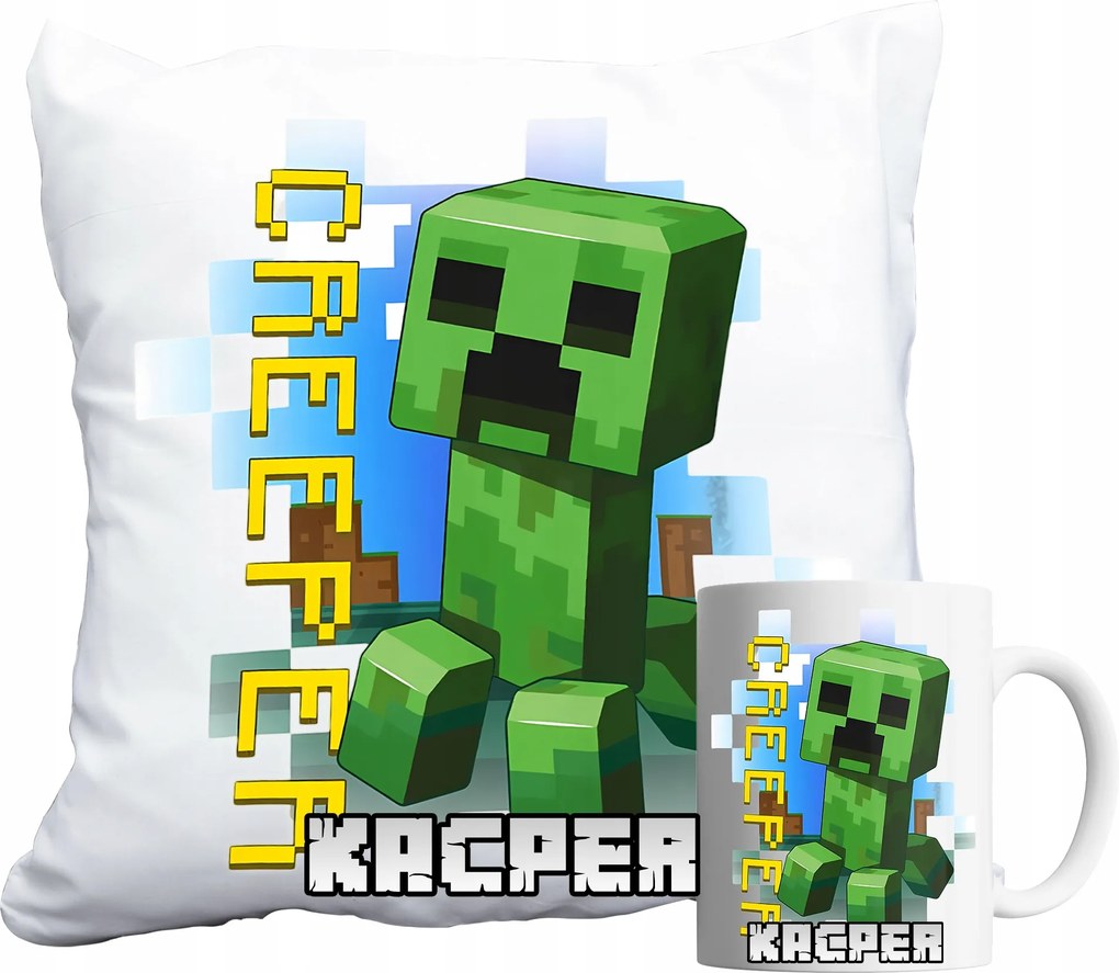 Bögre És Párna Szett Pixelek Pixel Tnt Játék Gyerekeknek Ajándék Név