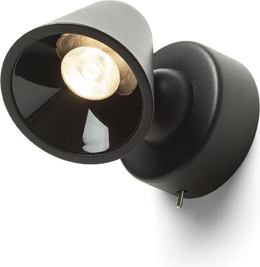 RENDL STIG fali lámpa fekete 230V LED 5.6W 34° 3000K