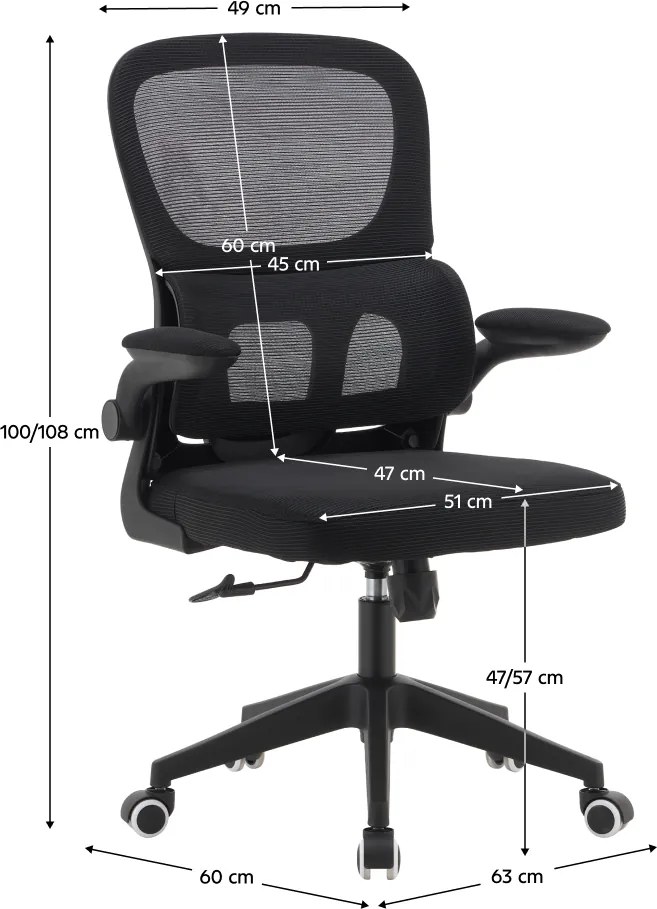 Irodai szék, fekete, RAKIN