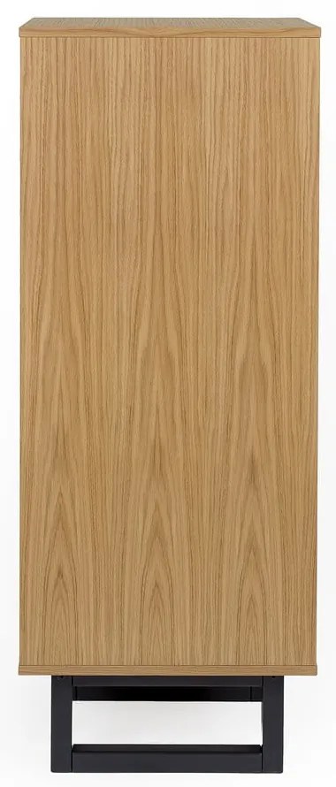 Camden Narrow Herringbone Print komód tölgyfa dekorral, 40 x 123 cm - Woodman