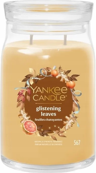 Glistening Leaves Yankee Candle Signature nagy illatgyertya 2 kanóc
