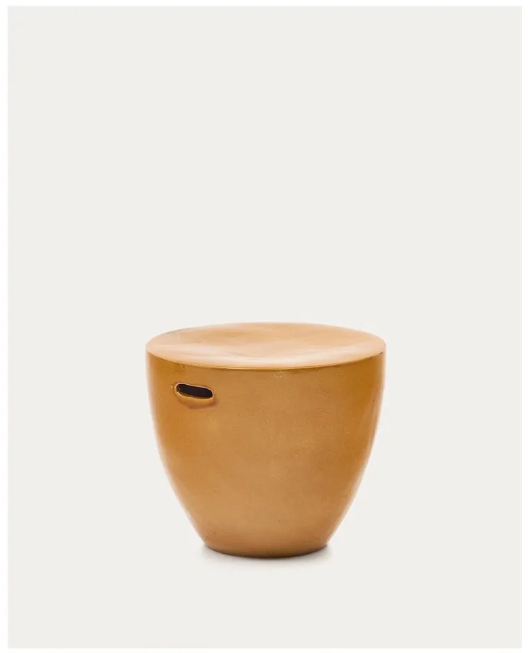 Kerámia kerek kerti tárolóasztal ø 46 cm Mesquida – Kave Home