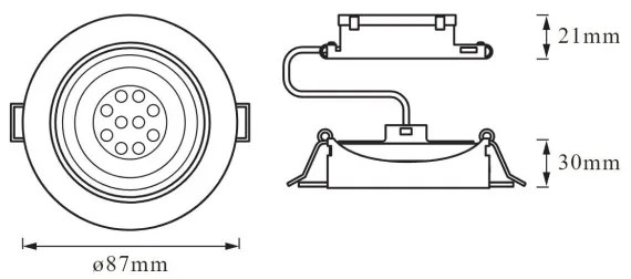 Osram - SZETT 3x dimmelhető beépíthető LED lámpatest LED/4,9W/230V