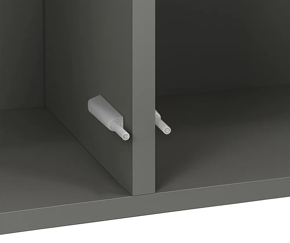 Boxie 2 ajtós fali szekrény 80x80x37 cm antracit