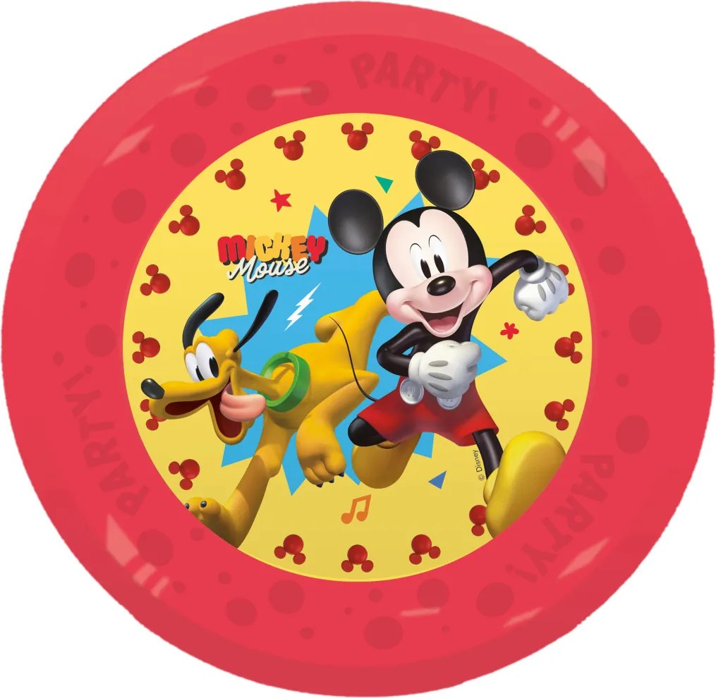 Disney Mickey Jump Into Fun micro prémium műanyag lapostányér 4 db-os szett 21 cm