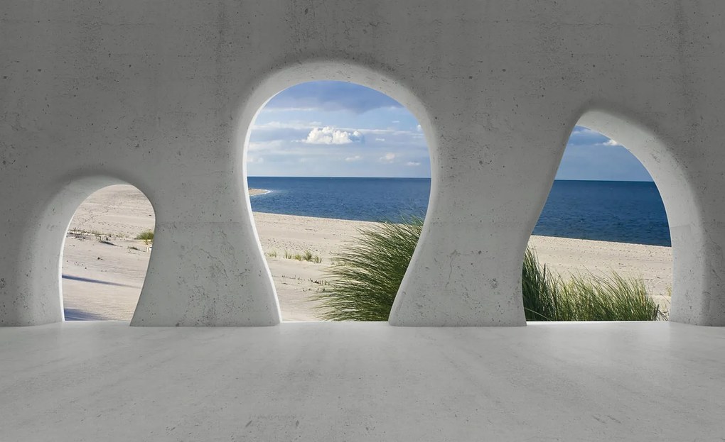 Fotótapéta flizelina Tengeri ív a dűnéken Minimalizmus Relaxáció 200x140 +ragasztó