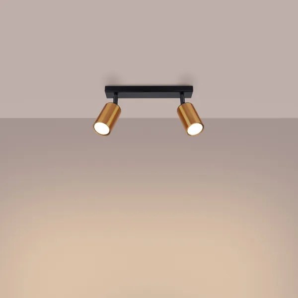 Sollux SL.1375 - Spotlámpa WINX 2xGU10/10W/230V fekete/réz