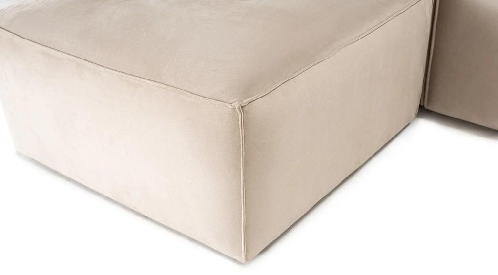 Sarokkanapé Lora (L1-O1-1R-POUFFE ) - Krém