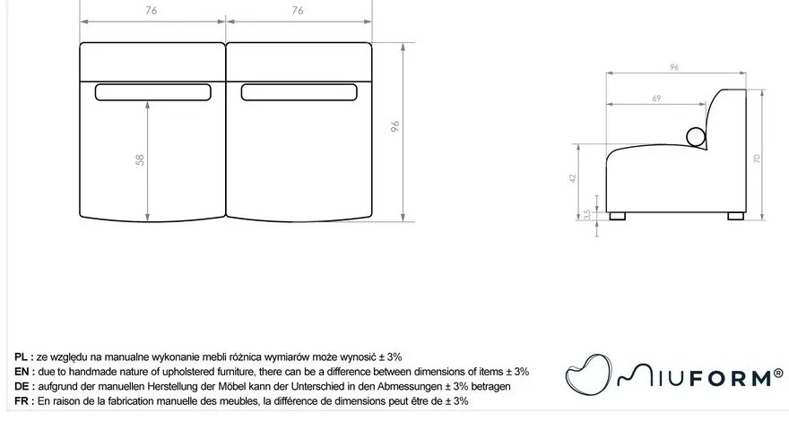 Világosszürke kanapé 152 cm Flex Felix – Miuform