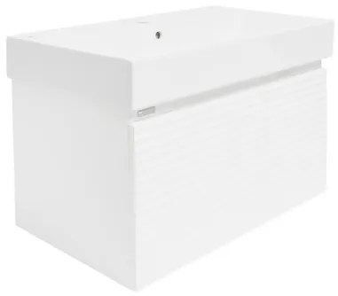 Naturel Savona Fürdőszobaszekrény mosdóval 78x43x44,8 cm fehér fényes SAVONA80BISAT