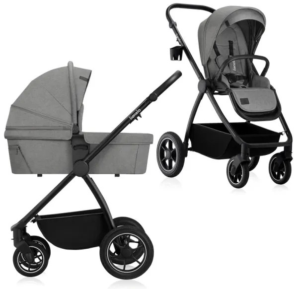 Lionelo - MERIL 2 az 1-ben kombinált babakocsi Grey Stone