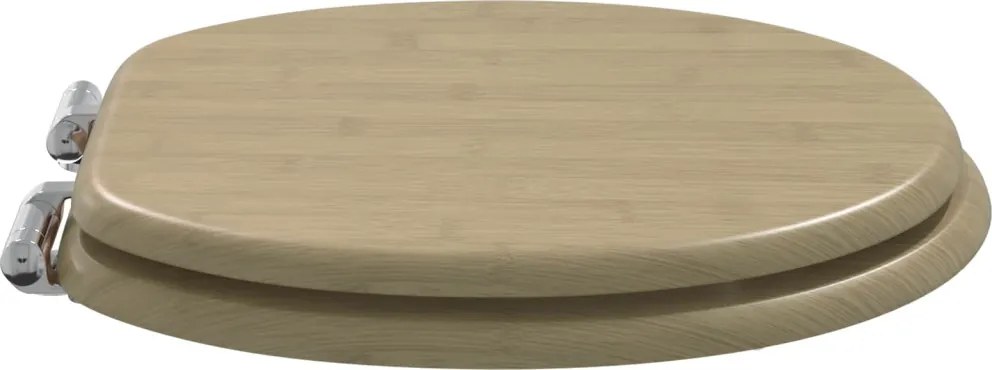 Lágy záródású WC ülőke 2 pcs Világos bambusz szín 44 x 38 cm