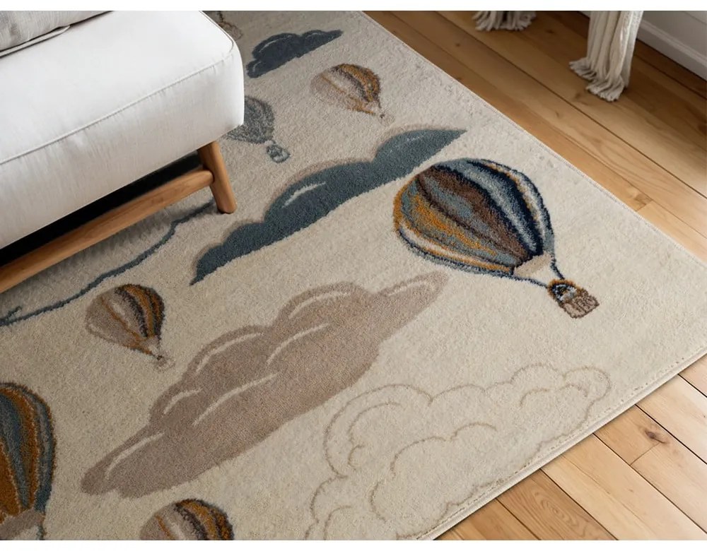 Krémszínű gyerek szőnyeg 120x170 cm Hot Air Balloon – Hanse Home
