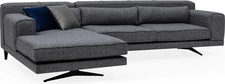 Jivago sötétszürke sarokkanapé, bal oldali - Artie