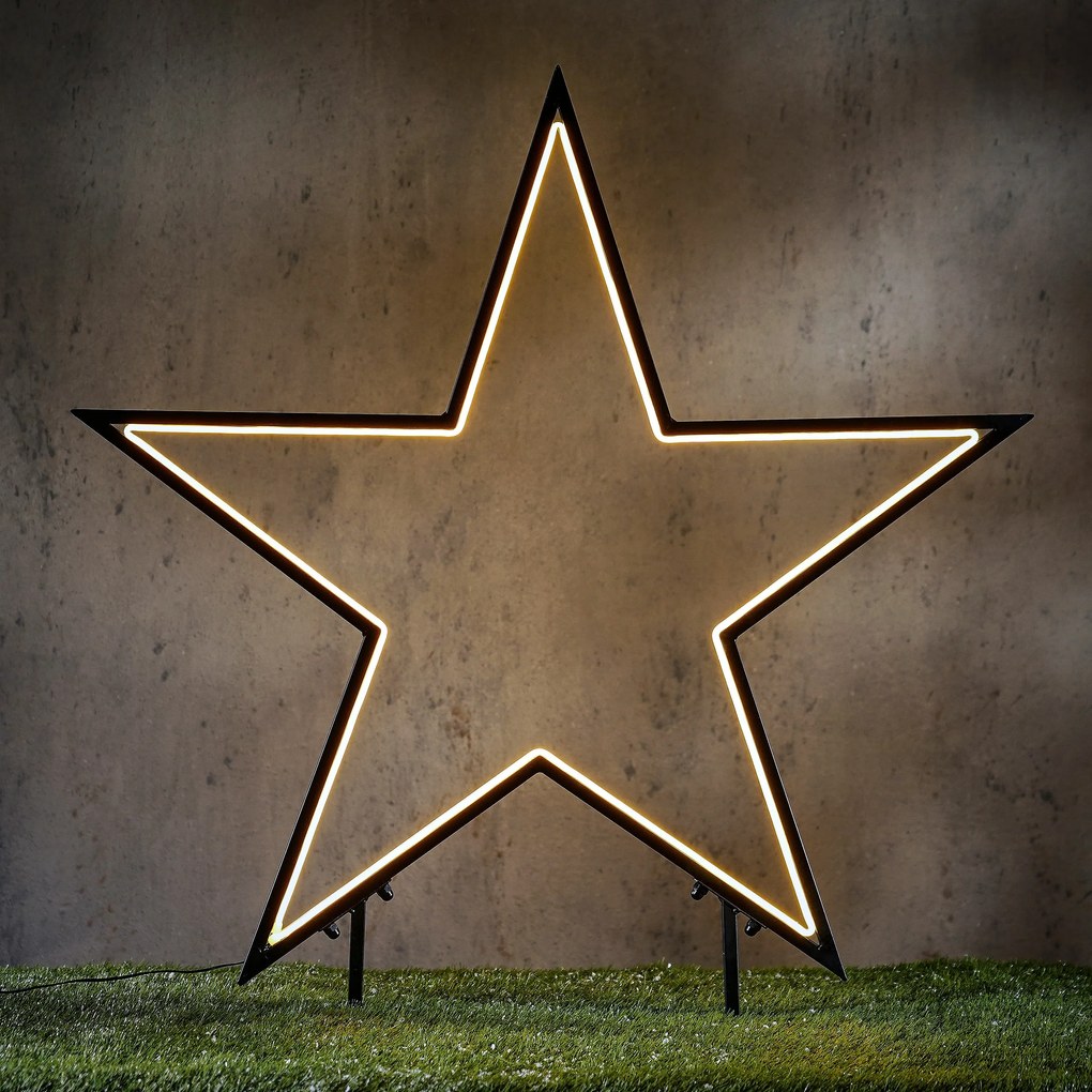 Csillag alakú kerti karó lámpa 60 cm, LED-del és 8 féle üzemmóddal - Cupid