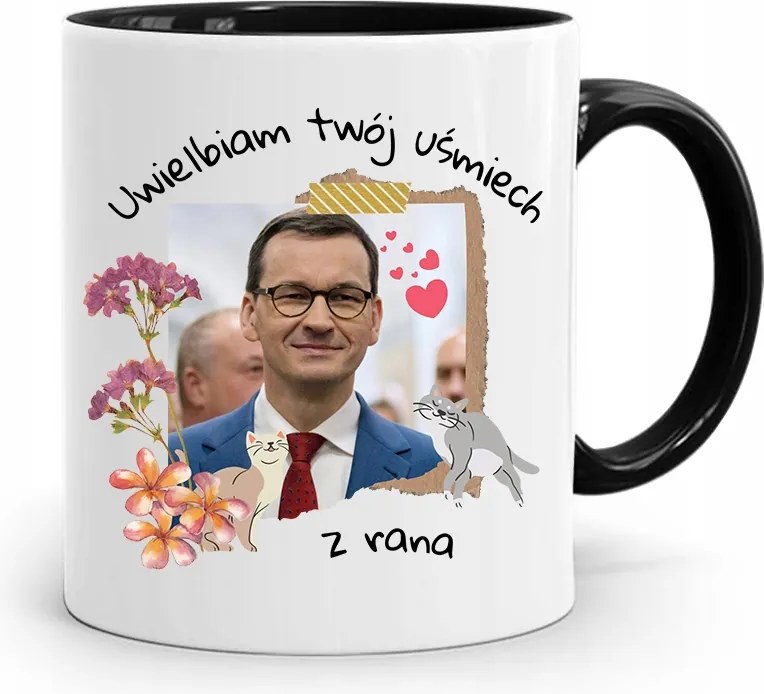 Bögre Fekete Politikusok Miniszterelnök Mateusz Morawiecki