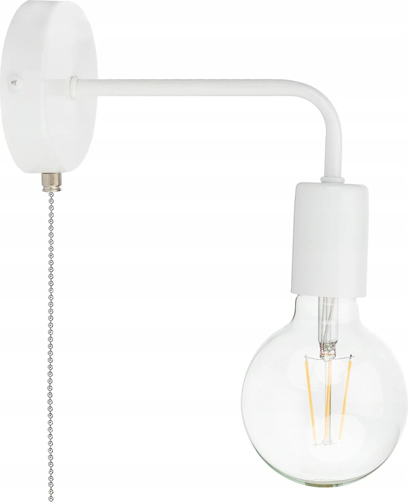 Loft fix fali lámpa 1x E27, láncos on/off kapcsolóval