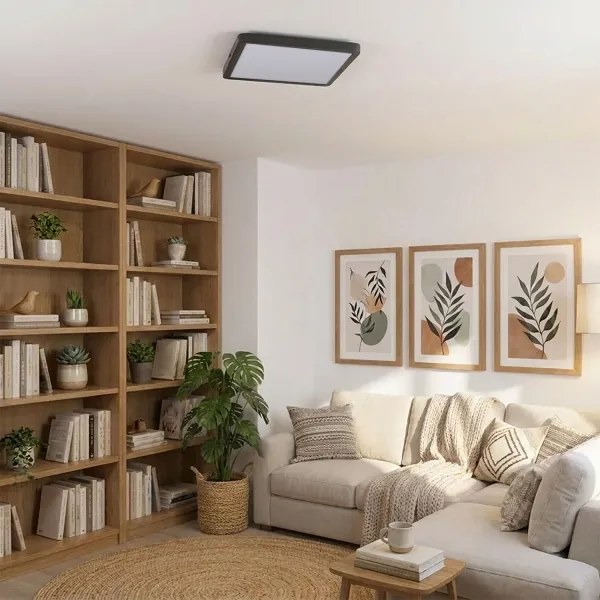 Brilagi - LED mennyezeti lámpatest ESTELA SQUARE LED/24W/230V 31x31 cm fekete