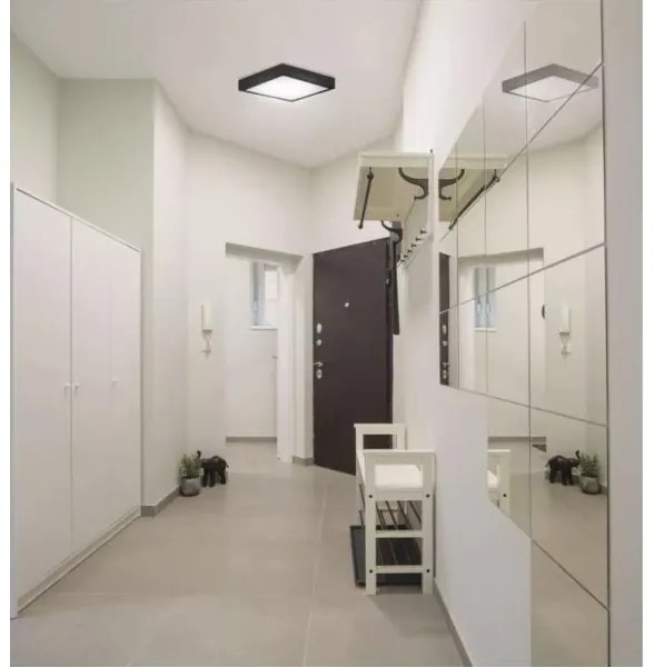 LED Mennyezeti lámpa LED/12,5W/230V 3000/3500/4000K 17x17 cm fekete