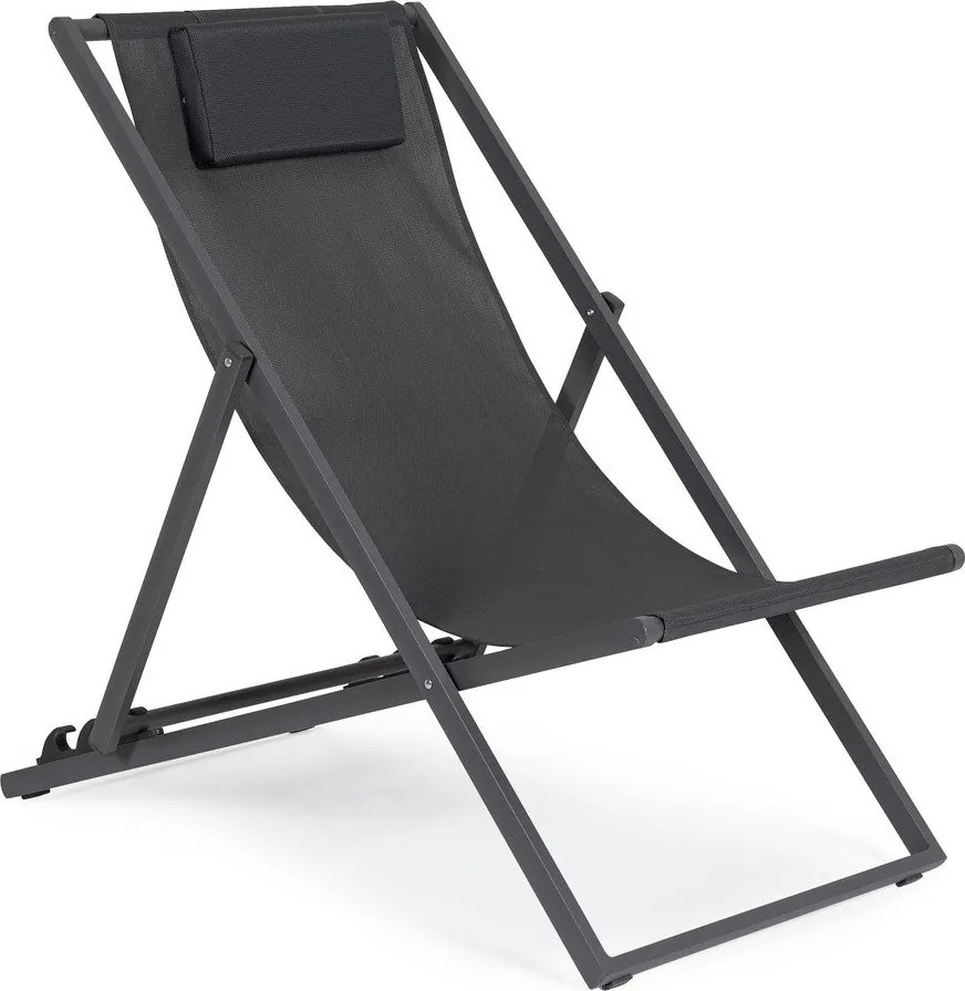 Antracitszürke fém kerti napozóágy Taylor – Bizzotto