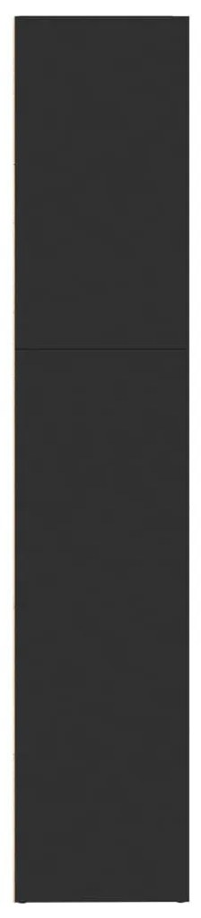 fekete szerelt fa könyvespolc 80 x 30 x 152 cm