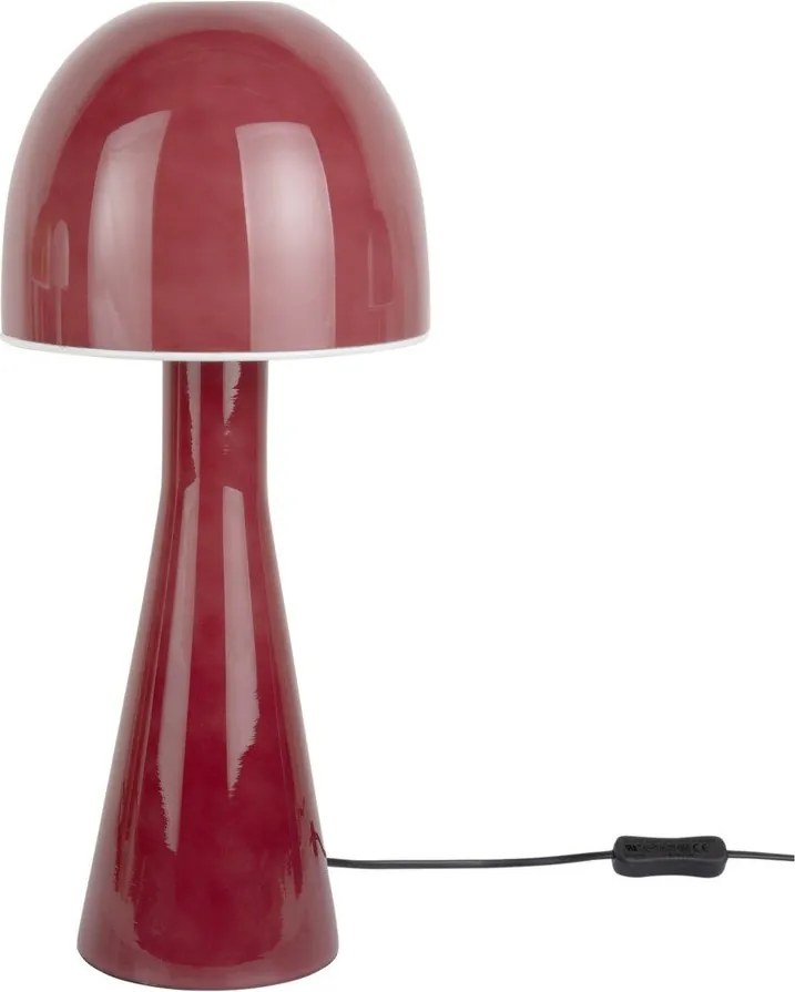 Piros asztali lámpa üveg búrával (magasság 45 cm) Bombin – Leitmotiv