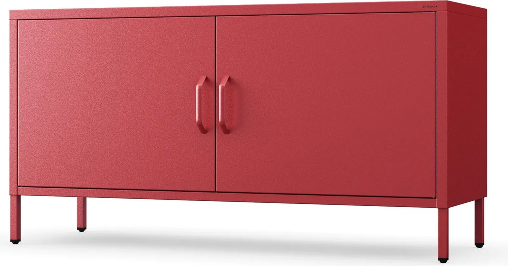 Fém TV-szekrény lábakkal, piros, 1150x595x400 mm: ROSA Modern