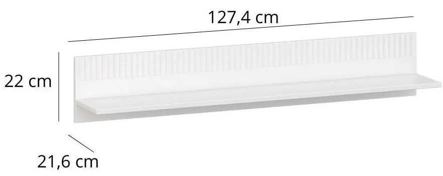 Fali polc Vejares (fehér + evoke tölgy) . 1116989