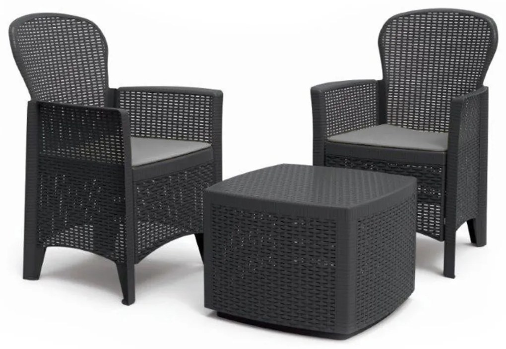 Kerti garnitúra TREE, 3 részes, antracit színben I.P.A.E-Progarden