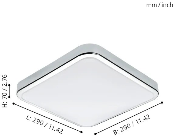 Eglo 96229 - LED Fürdőszobai lámpa MANILVA LED/16W/230V