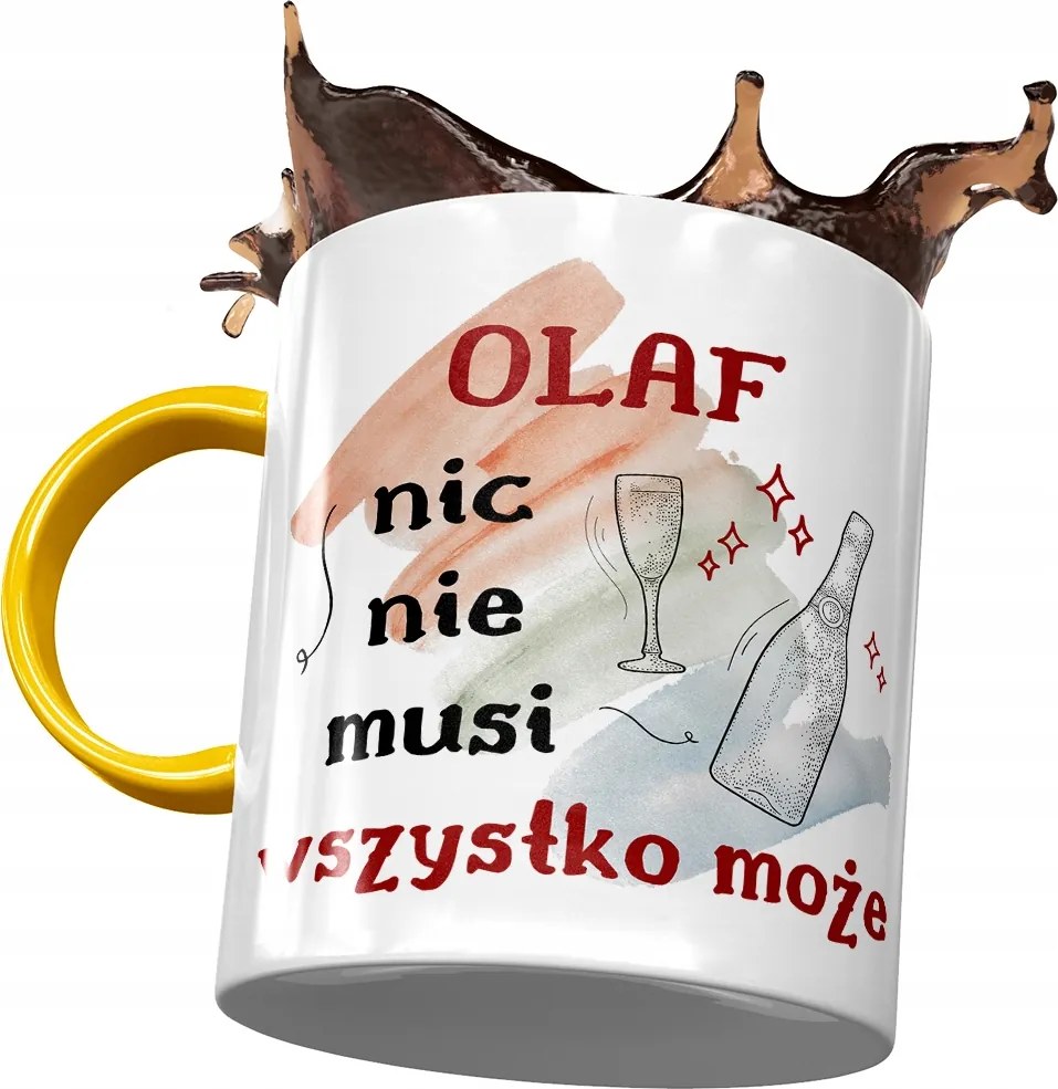 Sárga Bögre Olaf Férj Kolléga Ajándék Nyomtatott Fotóval